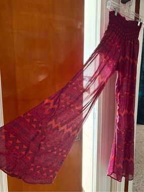 SMYMM sheer tapestry flares